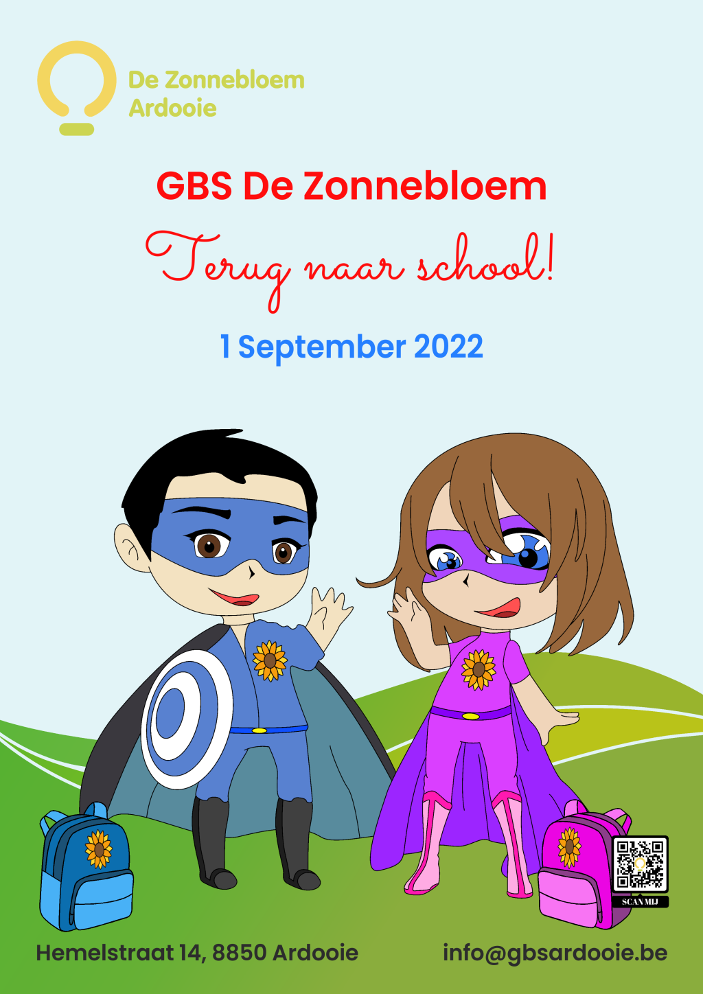 Foto eerste schooldag. 