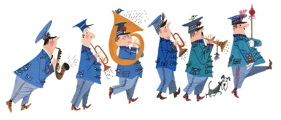 Op bezoek in het muzieklokaal.